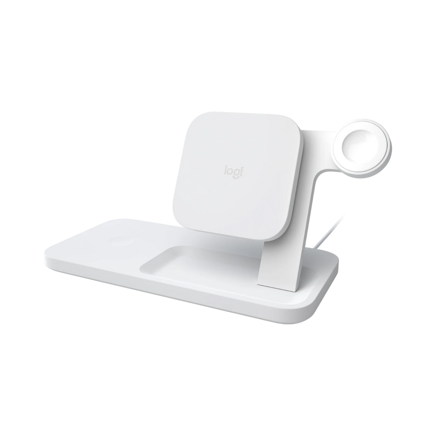 Logitech POWERED 3-In-1 Qi Wireless Charging Dock (White) — Being Shipped