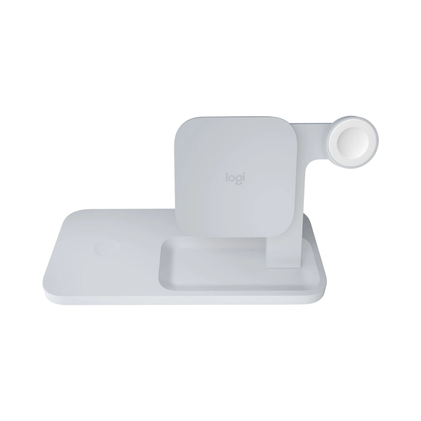 Logitech POWERED 3-In-1 Qi Wireless Charging Dock (White) — Being Shipped