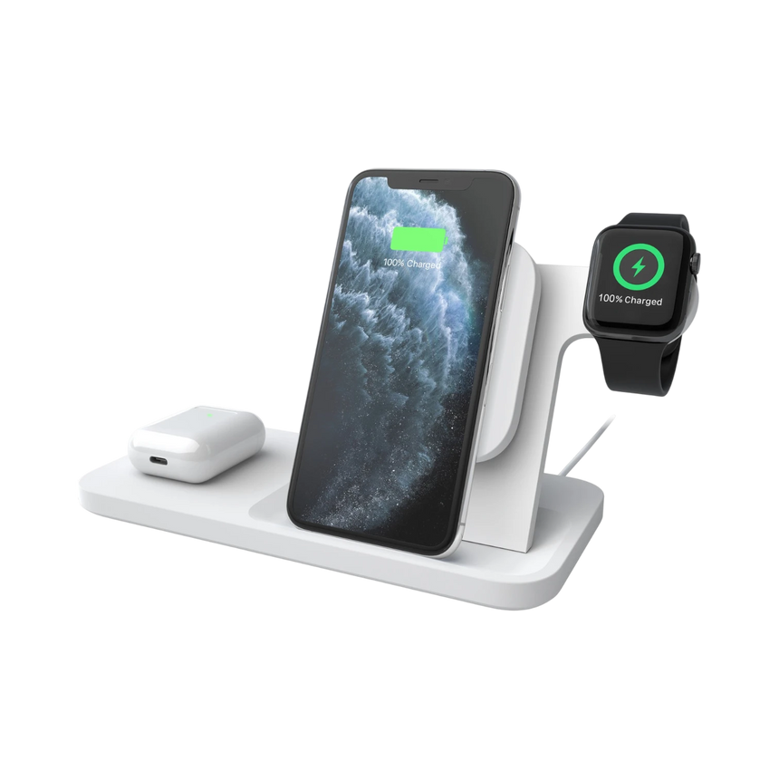 Logitech POWERED 3-In-1 Qi Wireless Charging Dock (White) — Being Shipped