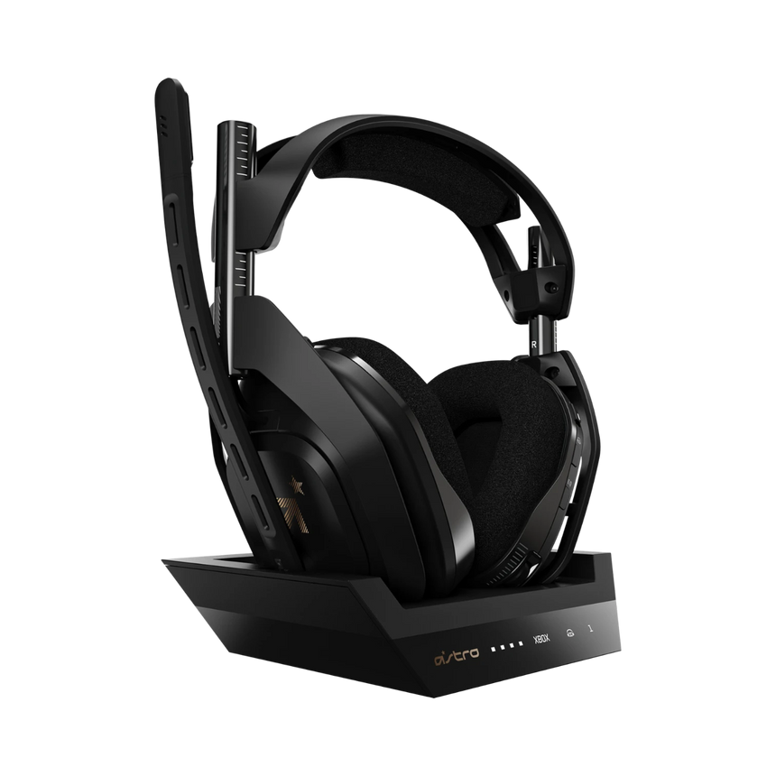 Logitech ASTRO Gaming A50 Wireless Gaming Headset with Base Station (Black & Gold, for Windows, Mac, and Xbox One) — Being Shipped