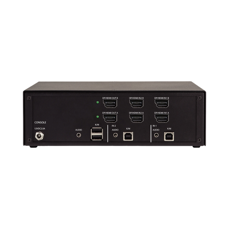 Black Box Secure KVM Switch, NIAP 4.0 Certified 2-Port HDMI/DP — Being Shipped