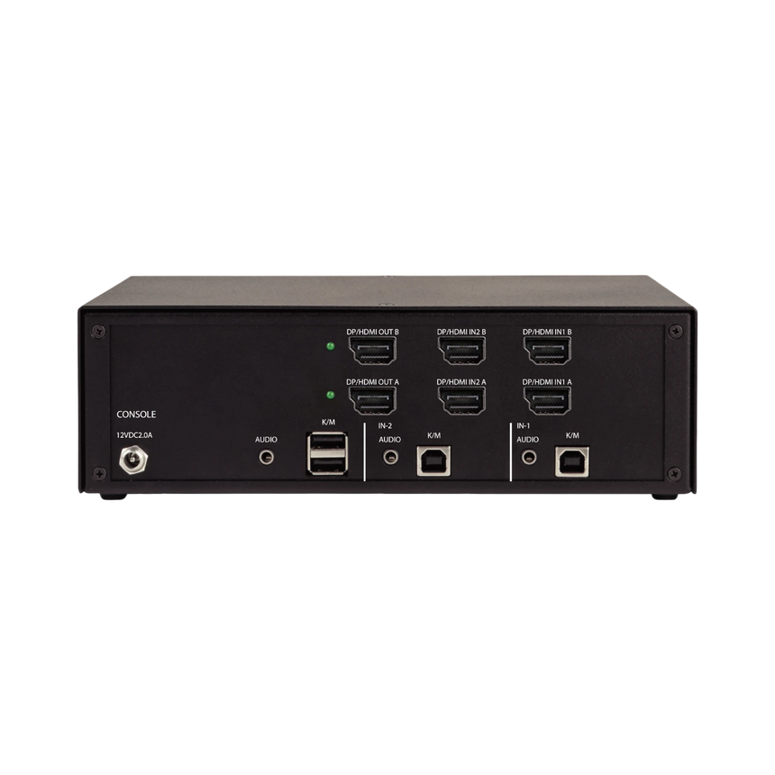 Black Box Secure KVM Switch, NIAP 4.0 Certified 2-Port HDMI/DP — Being Shipped