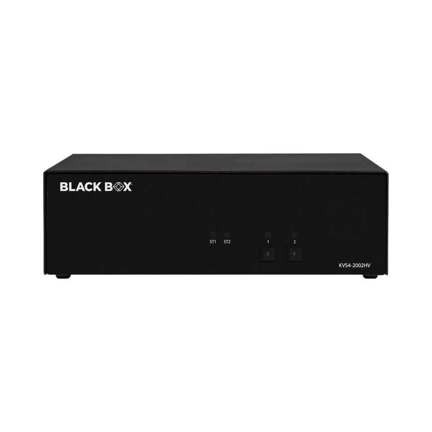 Black Box Secure KVM Switch, NIAP 4.0 Certified 2-Port HDMI/DP — Being Shipped