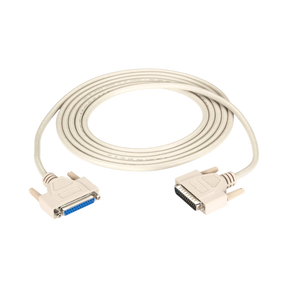 Black Box 10fts DB25 RS-232 Male to Female Shielded Cable (White) — Being Shipped
