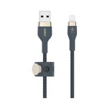 Belkin BoostCharge Pro Flex 6.6' USB-A to Lightning Cable (Blue) — Being Shipped