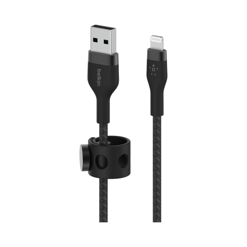 Belkin BoostCharge Pro Flex Lightning to USB-A Cable (Black) — Being Shipped