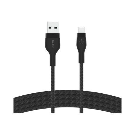 Belkin BoostCharge Pro Flex Lightning to USB-A Cable (Black) — Being Shipped