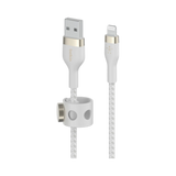 Belkin BoostCharge Pro Flex Braided USB-A to Lightning Cable 3.3ft (White) — Being Shipped