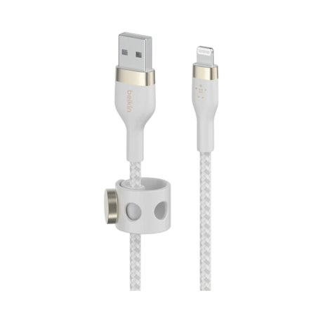 Belkin BoostCharge Pro Flex Braided USB-A to Lightning Cable 3.3ft (White) — Being Shipped