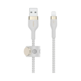 Belkin BoostCharge Pro Flex Braided USB-A to Lightning Cable 3.3ft (White) — Being Shipped