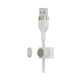 Belkin BoostCharge Pro Flex Braided USB-A to Lightning Cable 3.3ft (White) — Being Shipped