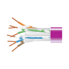 Black Box 1000ft GigaTrue CAT6 550MHz Solid Ethernet Cable (Purple) — Being Shipped