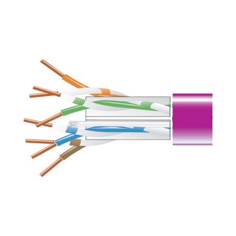 Black Box 1000ft GigaTrue CAT6 550MHz Solid Ethernet Cable (Purple) — Being Shipped