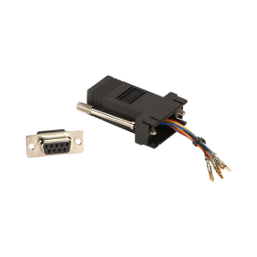 Black Box Modular Adapter Kit DB9 to RJ45 (Black) — Being Shipped
