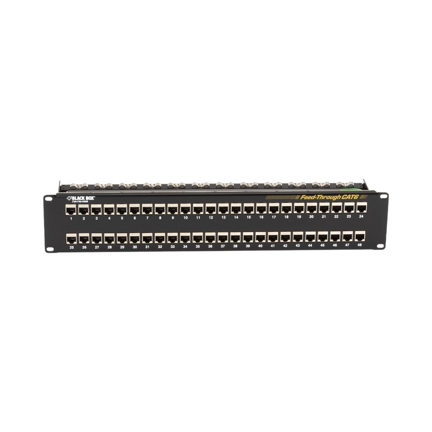 Black Box CAT6 48-Port Feed-Through Patch Panel — Being Shipped
