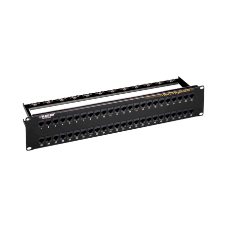 Black Box CAT6 Feed-Through 48-Ports Patch Panel — Being Shipped
