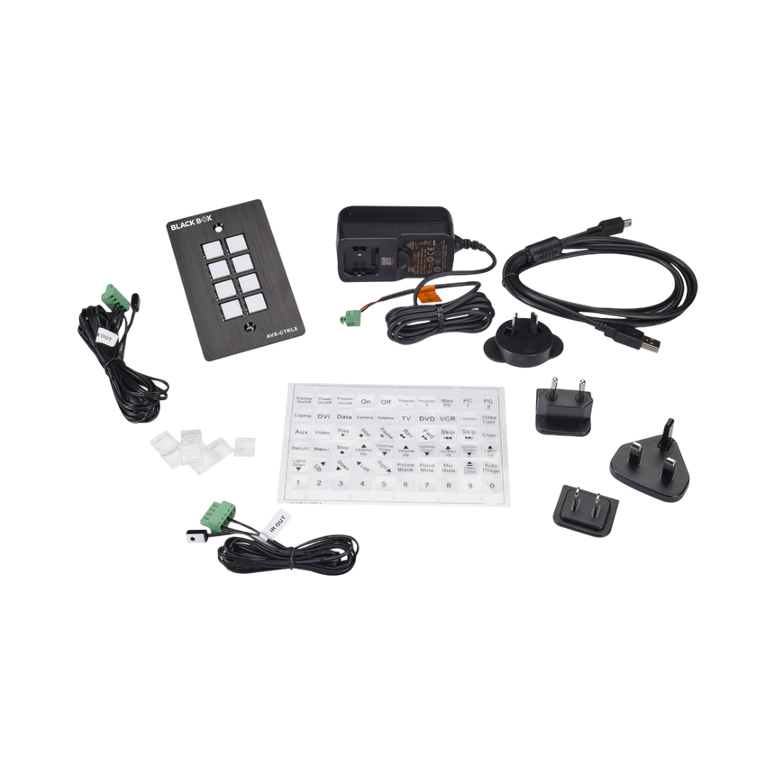 Black Box 8-Button RS232 Wallplate Control Panel — Being Shipped