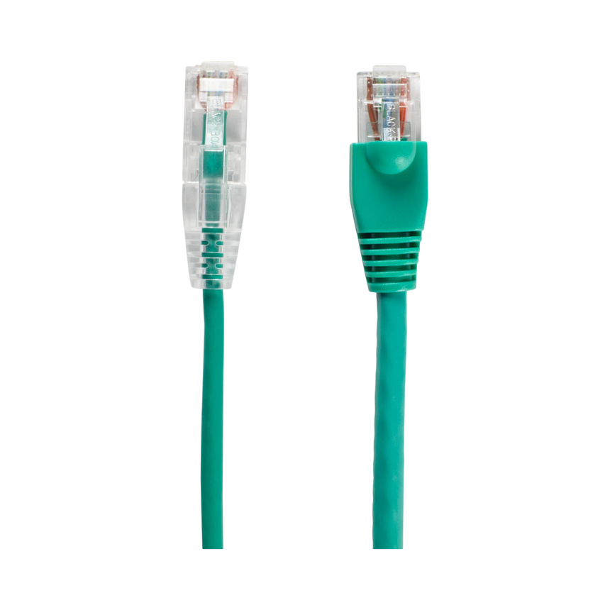 Black Box 7ft Slim-Net CAT6 250-MHz Snagless Ethernet Patch Cable (Green) — Being Shipped