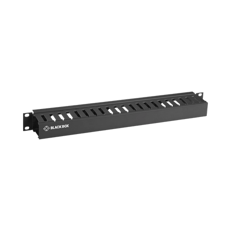 Black Box 1U Rackmount Cable Manager with Cover (Black) — Being Shipped