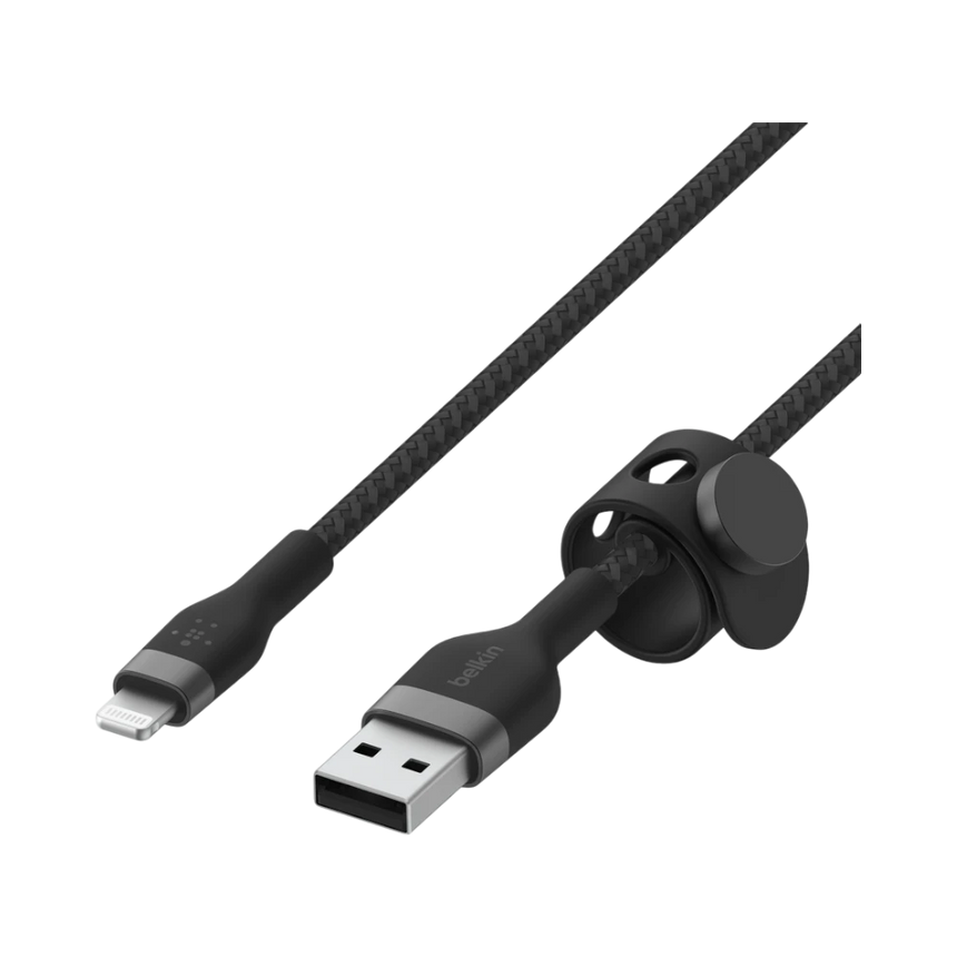 Belkin BoostCharge Pro Flex Lightning to USB-A Cable 6.6' (Black) — Being Shipped