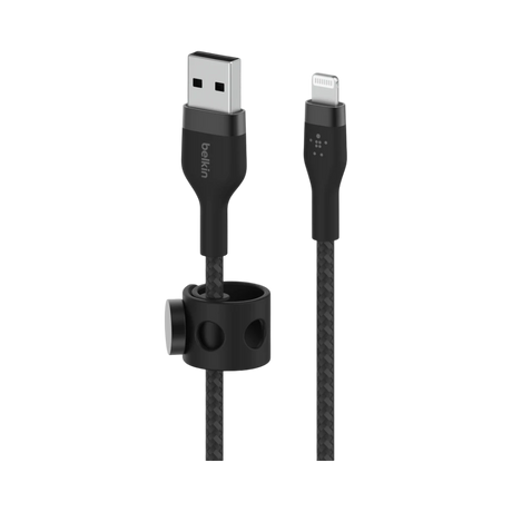Belkin BoostCharge Pro Flex Lightning to USB-A Cable 6.6' (Black) — Being Shipped