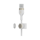 Belkin BoostCharge Pro Flex Lightning to USB-A Cable 6.6ft (White) — Being Shipped