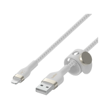 Belkin BoostCharge Pro Flex Lightning to USB-A Cable 6.6ft (White) — Being Shipped
