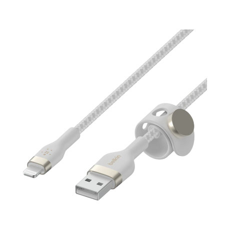 Belkin BoostCharge Pro Flex Lightning to USB-A Cable 6.6ft (White) — Being Shipped