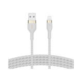 Belkin BoostCharge Pro Flex Lightning to USB-A Cable 6.6ft (White) — Being Shipped