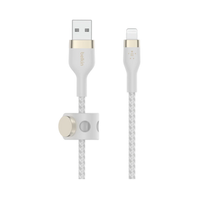 Belkin BoostCharge Pro Flex Lightning to USB-A Cable 6.6ft (White) — Being Shipped
