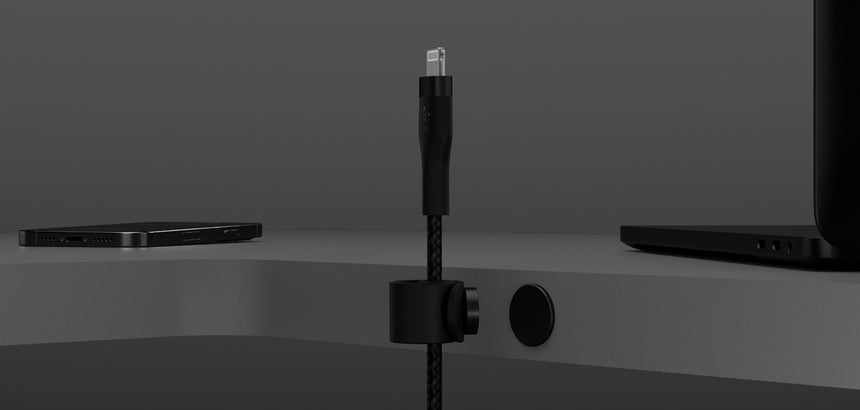 Belkin BoostCharge Pro Flex USB-C to Lightning Cable 6.6' (Black) — Being Shipped