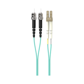 Belkin 1M 10GB Multimode LC/ST Duplex Fiber Optic Cable (Aqua) — Being Shipped