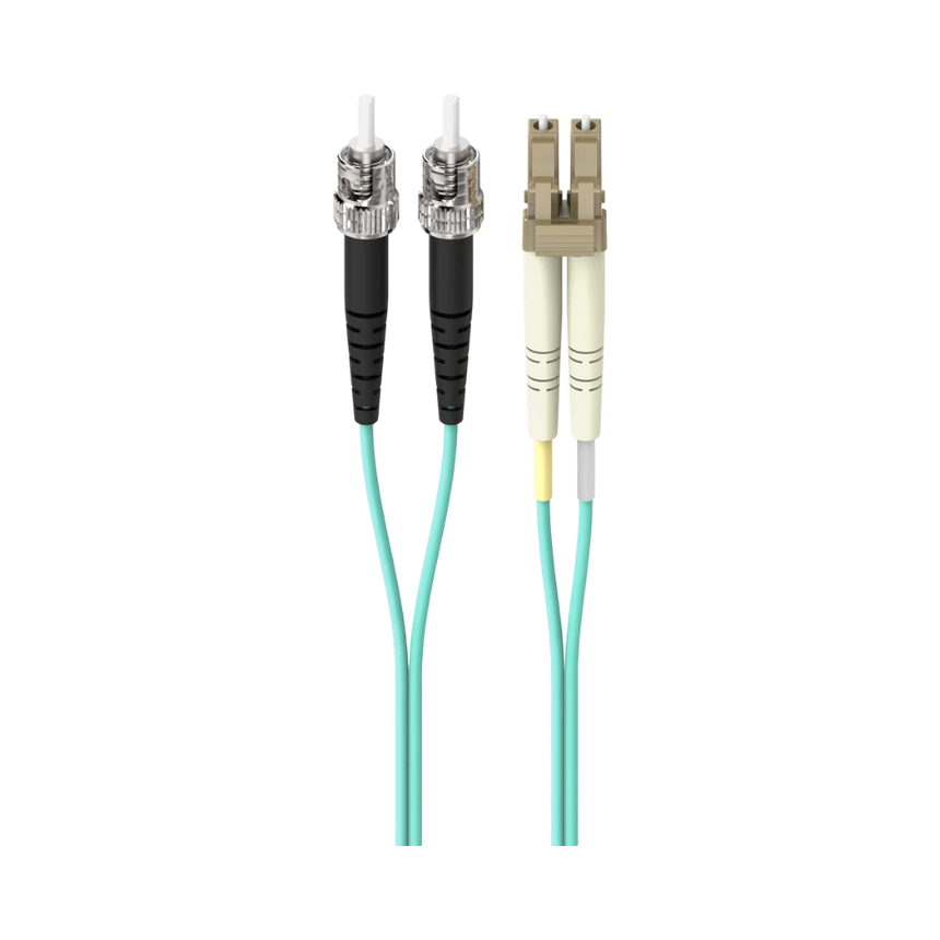 Belkin 1M 10GB Multimode LC/ST Duplex Fiber Optic Cable (Aqua) — Being Shipped