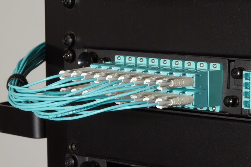 Black Box 3.2ft LC-LC OM4 50/125 Fiber Optic Cable (Aqua) — Being Shipped