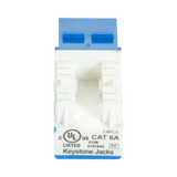 Black Box CAT6A Unshielded RJ45 Keystone Jack (Blue) — Being Shipped