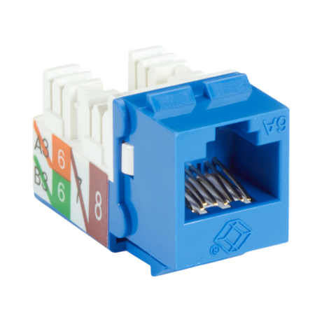 Black Box CAT6A Unshielded RJ45 Keystone Jack (Blue) — Being Shipped