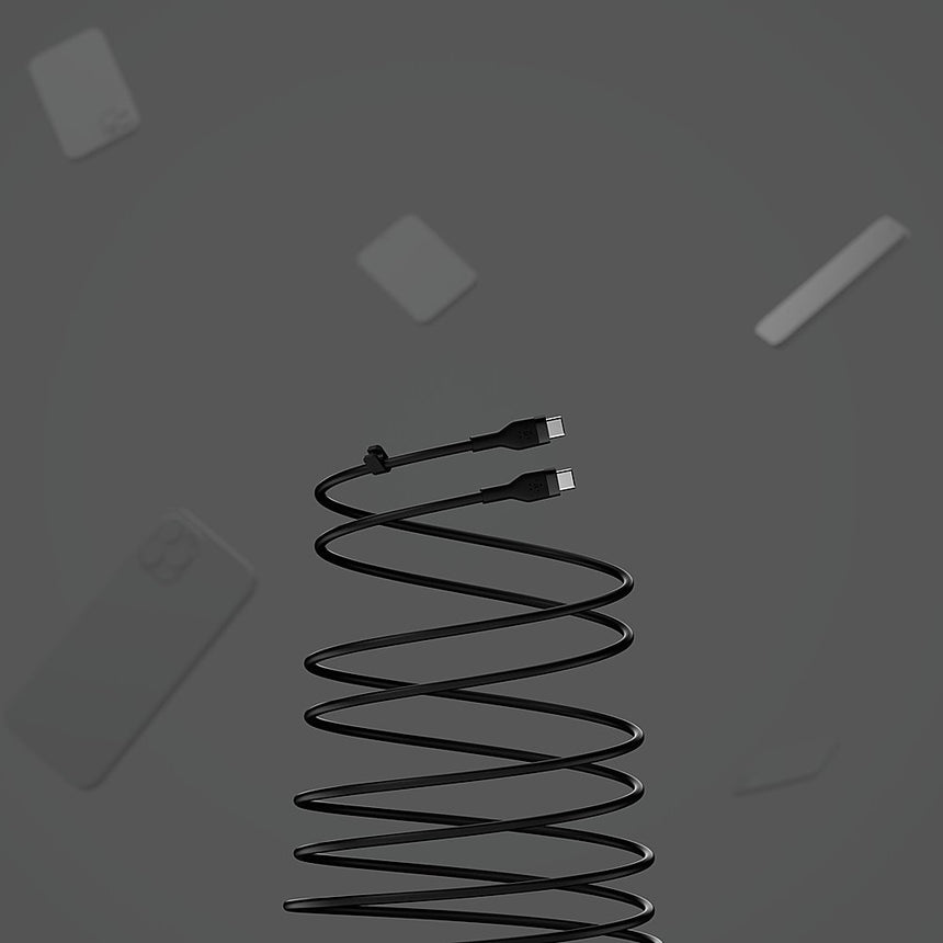 Belkin BoostCharge Flex USB-C to USB-C 6.6FT Silicone Cable (Black) — Being Shipped