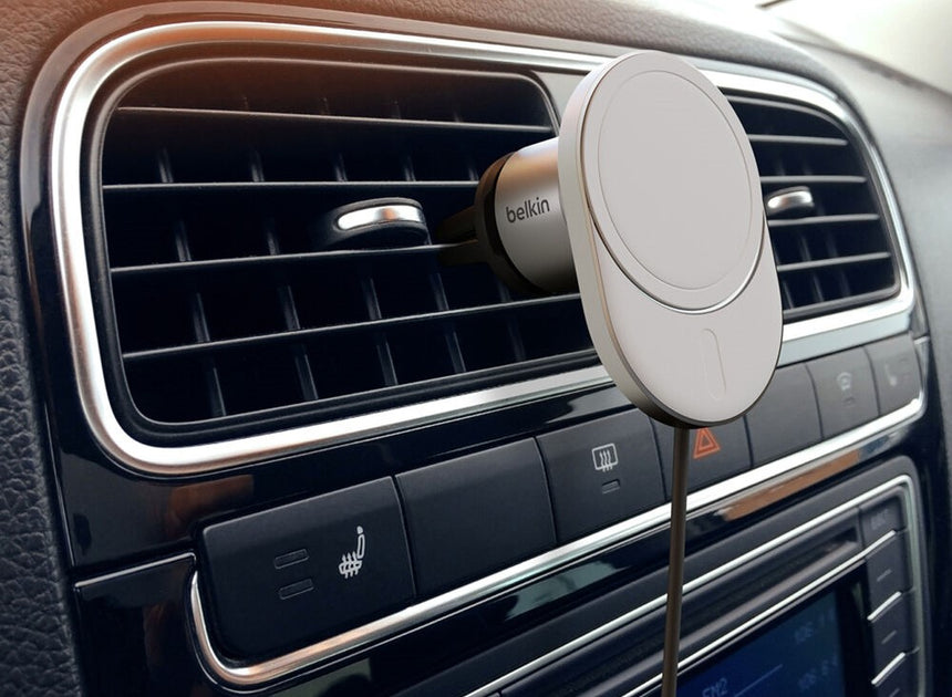 Belkin BoostCharge Pro Wireless MagSafe Car Charger Mount (Silver) — Being Shipped