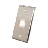 C2G Single Port Stainless Steel Wall Plate Keystone Compatible — Being Shipped