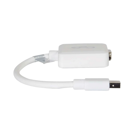 C2G 8in Mini DisplayPort to VGA Adapter Converter (White) — Being Shipped