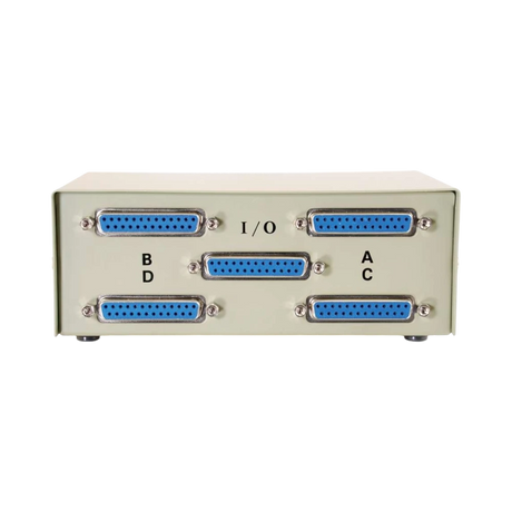 C2G 4-Port DB25 Manual Switch Box for DB25 Female Connectors — Being Shipped