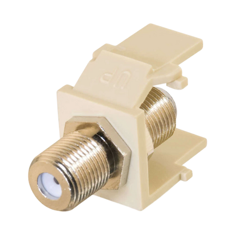 C2G Snap-In F-Type Keystone Insert Module (Ivory) — Being Shipped