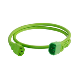 C2G 6ft (1.8m) 14AWG Power Cord (IEC320C14 to IEC320C13) Green — Being Shipped