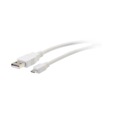 C2G 3ft USB 2.0 A to Micro-B Cable M/M (White) — Being Shipped