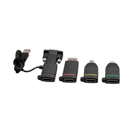 C2G Universal 4K HDMI Adapter Ring with Color Coded Mini DisplayPort, DisplayPort, USB-C, and VGA — Being Shipped