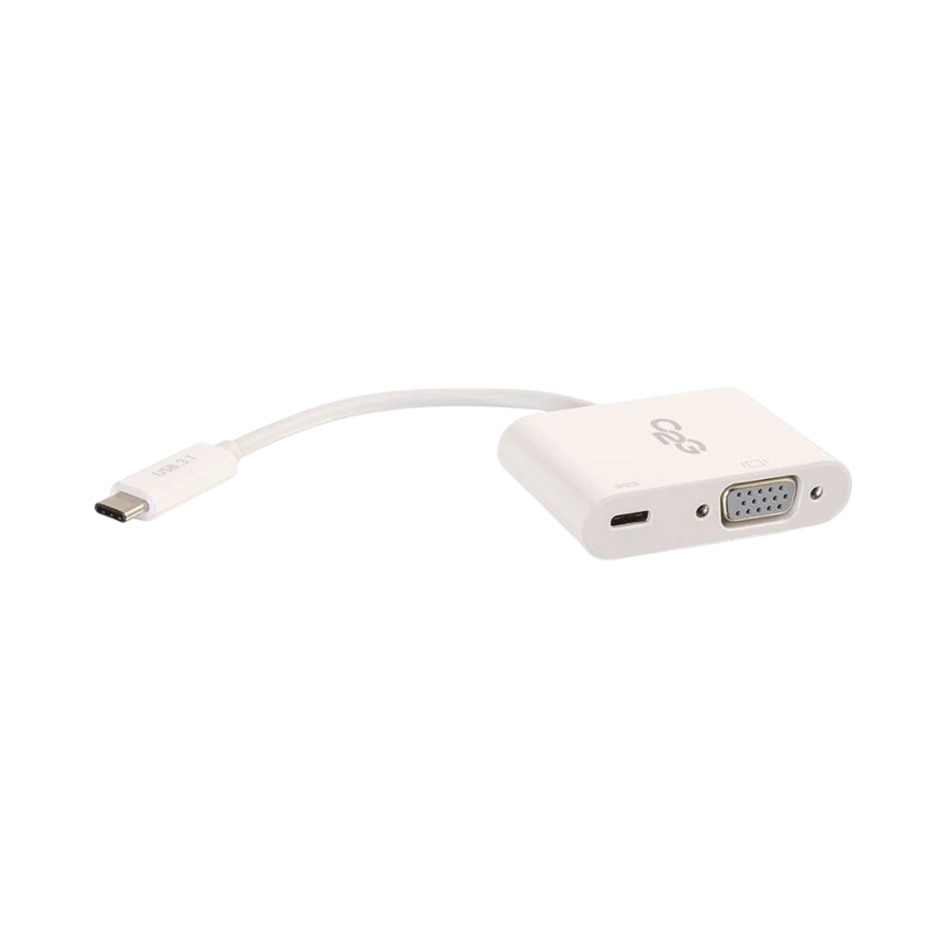 C2G USB-C to VGA Video Multiport Adapter with Power Delivery up to 60W, White — Being Shipped