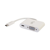 C2G USB-C to VGA Video Multiport Adapter with Power Delivery up to 60W, White — Being Shipped