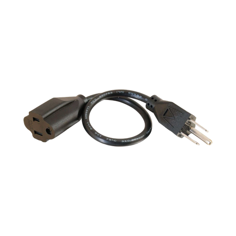 C2G 4ft (1.2m) 16 AWG Outlet Saver Power Extension Cord (NEMA 5-15P to NEMA 5-15R) (TAA Compliant) — Being Shipped