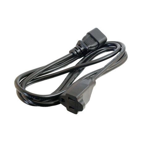 C2G 2ft 16 AWG IEC320C14 to NEMA 5-15R Monitor Power Adapter Cord — Being Shipped