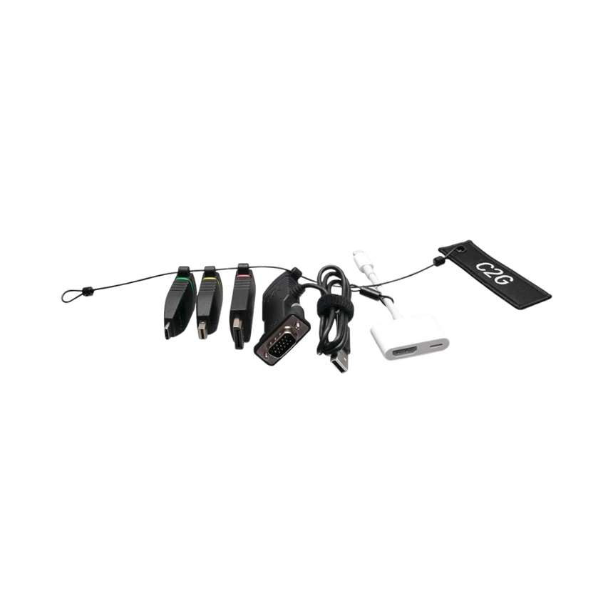 C2G Universal 4K HDMI Adapter Ring with Color Coded Mini DisplayPort, DisplayPort, USB-C, Lightning, and VGA — Being Shipped